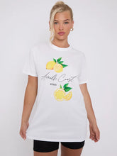 Load image into Gallery viewer, Amalfi lemon long line short sleeve tee - choose colour