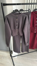 Load image into Gallery viewer, Chloe cinch waist long sleeve top and jogger set - charcoal