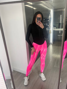 Kia ruched bum gym leggings - pink