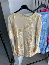 Load image into Gallery viewer, Brooke floral lace lined long sleeve dress - yellow