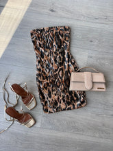 Load image into Gallery viewer, Alaska bandeau sequin leopard mini dress