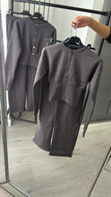 Load image into Gallery viewer, Kya (2) cinch waist jacket and jogger set - charcoal grey