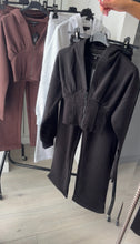 Load image into Gallery viewer, Cassie (2) cinch waist jacket and jogger set - black