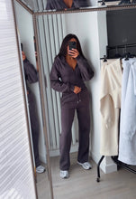 Load image into Gallery viewer, Cassie cinch waist jacket and jogger set - charcoal