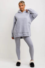 Load image into Gallery viewer, Carter oversized side split hoodie &amp; leggings co-ord - grey