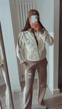 Load image into Gallery viewer, Casey stripe detail jogger and jacket set - taupe