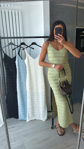 Larose textured tie front midi dress - choose colour
