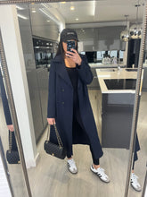 Load image into Gallery viewer, Amiyah belted trench coat - navy