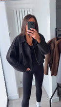 Load image into Gallery viewer, Idah faux suede jacket - black