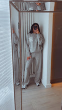 Load image into Gallery viewer, Jacey knit straight leg loungewear set - grey