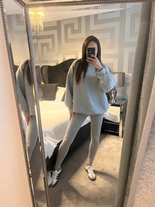 Casey legging and oversized jumper set - grey