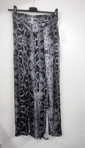 Snake print floaty split front trousers - choose colour