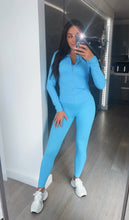 Load image into Gallery viewer, Codie ribbed crop &amp; legging set - blue