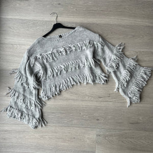 Sharla knit tassel jumper - grey