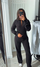 Load image into Gallery viewer, Kya (2) cinch waist jacket and jogger set - black
