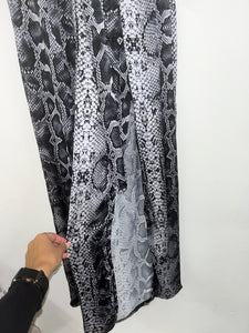 Snake print floaty split front trousers - choose colour