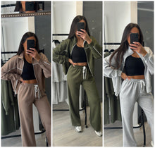 Load image into Gallery viewer, Freya contrast stripe straight leg jogger and jacket set - choose colour