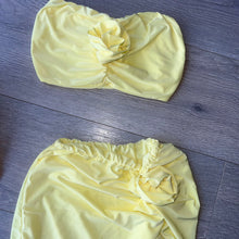 Load image into Gallery viewer, Rosa skirt and bandeau top set - yellow