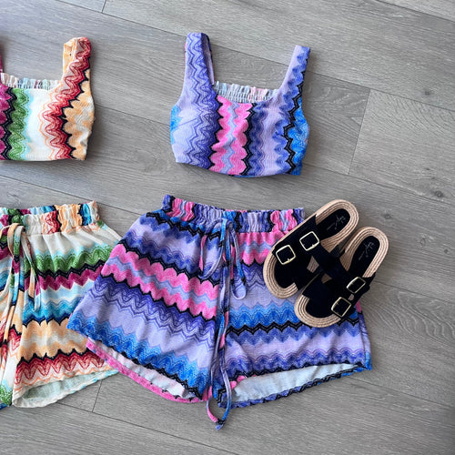SALE Elys shorts and crop set - lilac