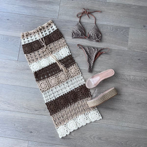 Roisin maxi crochet skirt - beige
