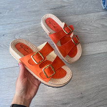 Load image into Gallery viewer, Joni buckle detail sandals - orange