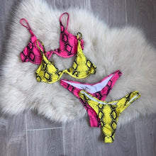 Load image into Gallery viewer, Lalara snake bikini - pink