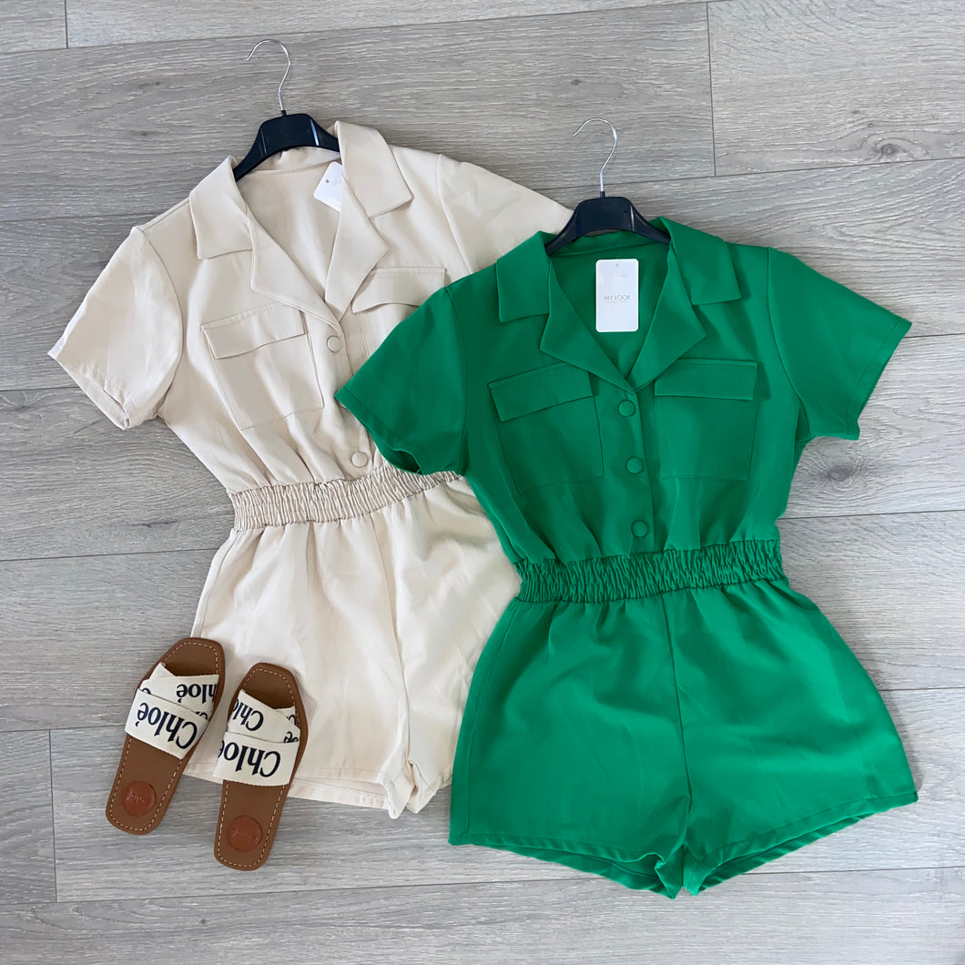 Ally playsuit - green