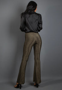 Delila fine sparkle flare trousers - choose colour