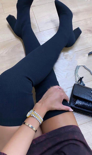 Mila over knee thigh high sock boots