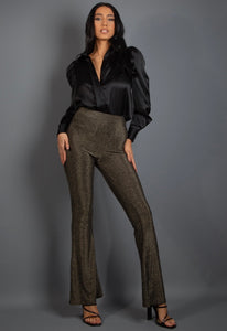 Delila fine sparkle flare trousers - choose colour