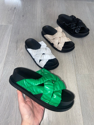 Indy chunky sole sandals - green