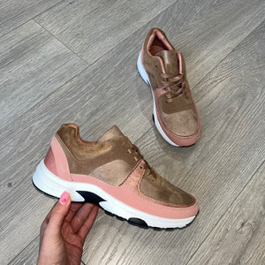 Shanel trainers - pink/brown