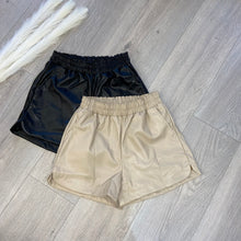 Load image into Gallery viewer, Lilia faux leather look shorts - nude