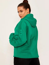 Load image into Gallery viewer, Nora ruched sleeve hoodie - green