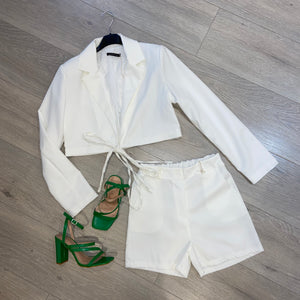 White short online set suit