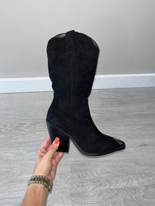 Darelle mid cowboy boots - black