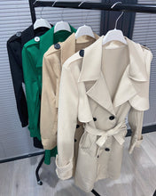 Load image into Gallery viewer, Carrie belted trench coat - beige