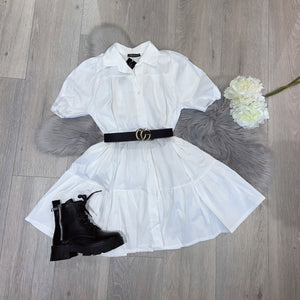Stassie smock dress - white