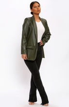Load image into Gallery viewer, Erin leather look blazer - khaki