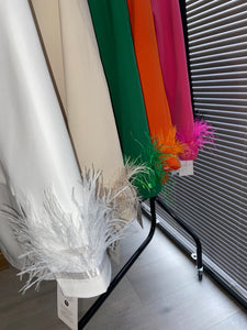 Leigh feather trim sleeve blazer - choose colour
