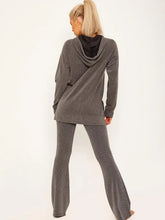 Load image into Gallery viewer, Idah hoodie top and flare trousers co-ord - grey