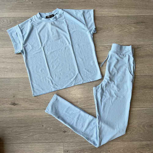 Blue tshirt and trouser co-ord set (S/M)
