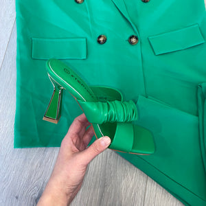 Margot mule heels - green