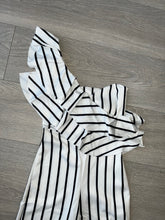 Load image into Gallery viewer, Stripe ruffle one shoulder jump suit (6)