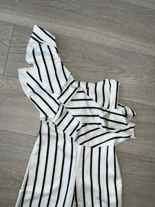 Stripe ruffle one shoulder jump suit (6)