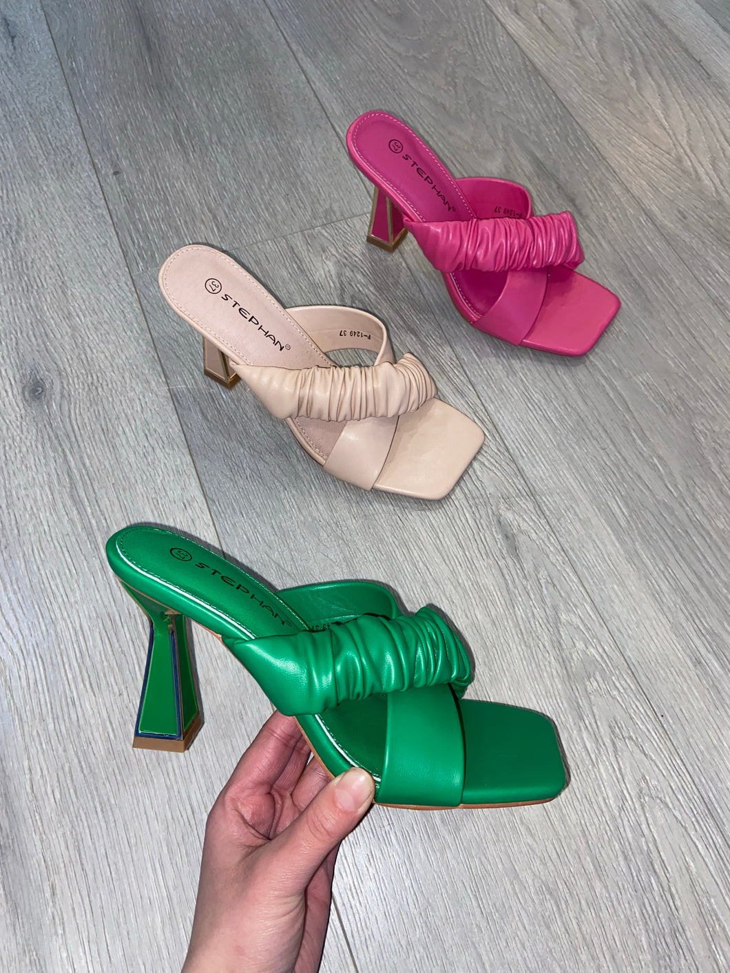 Margot mule heels - green