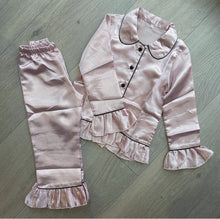 Load image into Gallery viewer, Girls frill hem pyjama set - pink