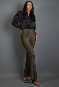 Delila fine sparkle flare trousers - choose colour