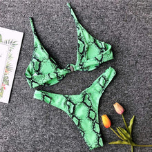 Load image into Gallery viewer, Lalara snake bikini - green