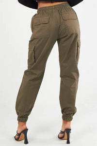 Macey pocket detail cargos - khaki